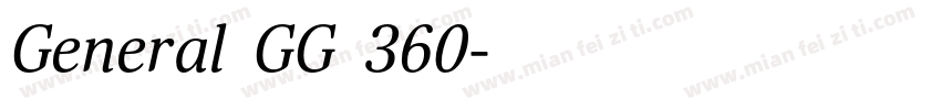 General GG 360字体转换